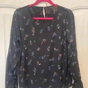 APT 9 Womens Navy Blue Floral Top
